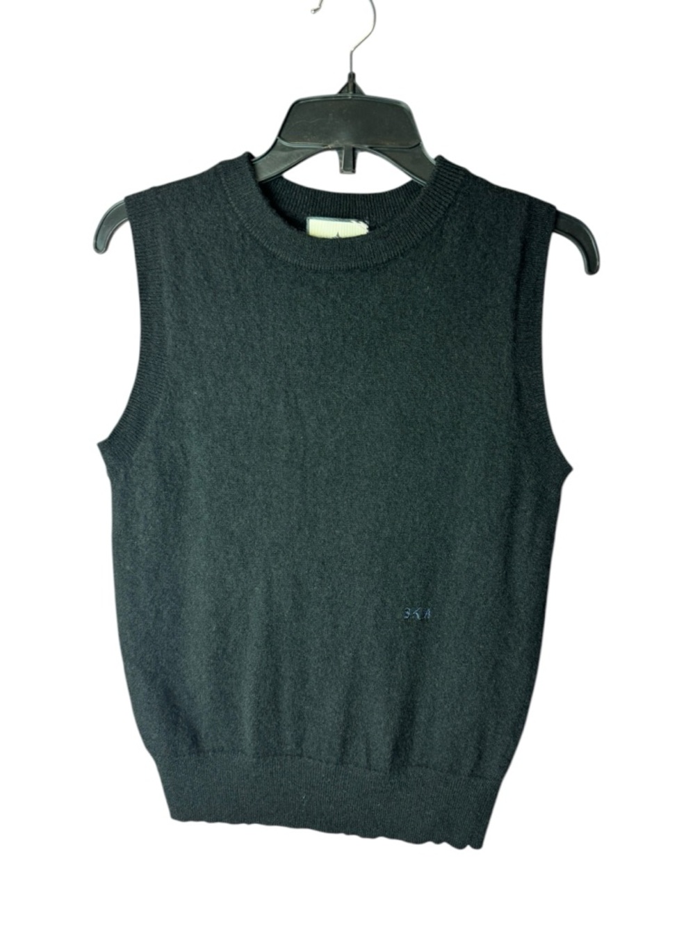 Tuckernuck Black Cashmere Sleeveless Ava Shell Sweater Personalized with SKM